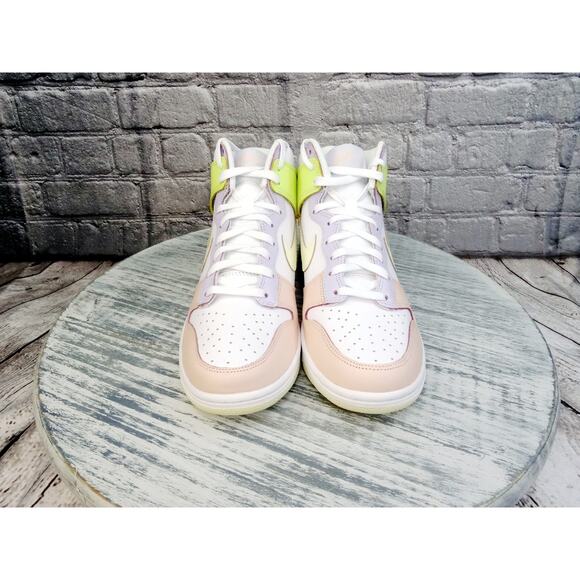 Nike Dunk High White/Cashmere- LT Lemon Twist Women Size 8 New with Box - Picture 2 of 10